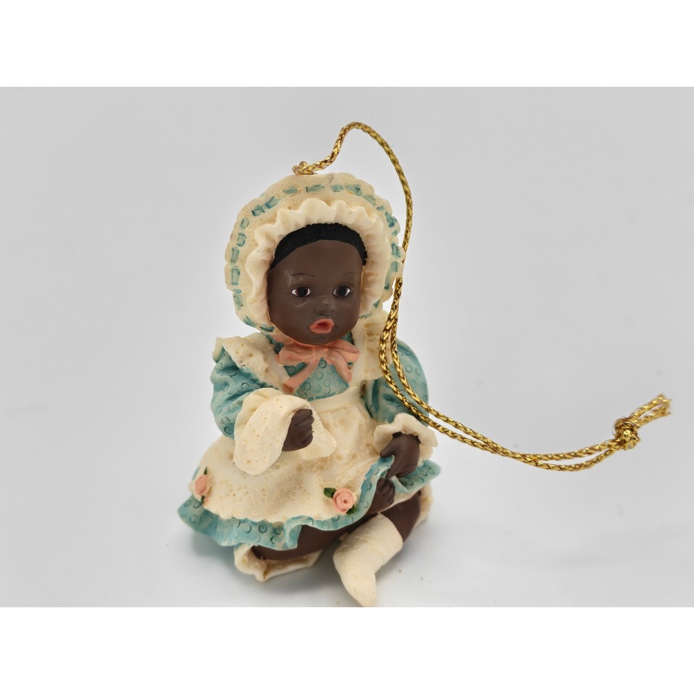 Ashton Drake Yolanda Bello Christmas Ornament Mini Danielle Black Baby Ornament